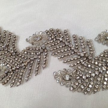 Diamante Leaves Trim