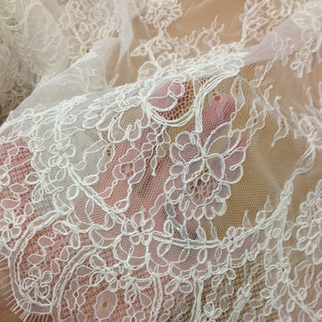 Johanna Ivory Corded Tulle Lace