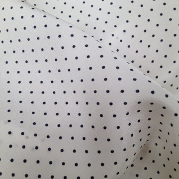 Navy Dotted White