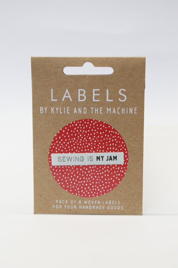KATM Woven Labels - "SEWING IS MY JAM" - woven sewing labels 8 Pack
