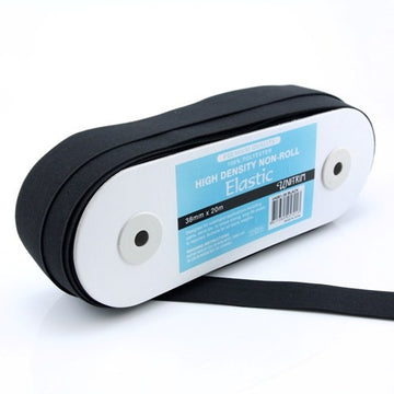High Density Non-Roll Elastic (38mm) - Black